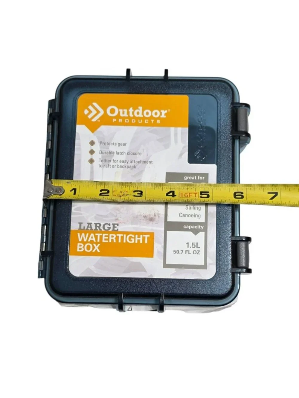 New Watertight Box 1.5L Capacity Durable Secure Storage Water Sports Outdoors